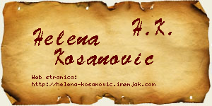 Helena Kosanović vizit kartica